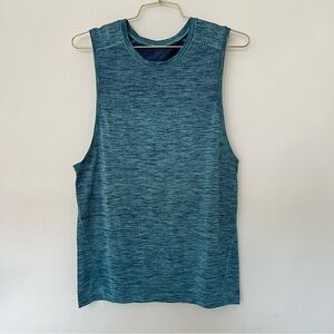 Lululemon Athletica Metal Vent Muscle Tank Heathered Blue Size Small Seamless